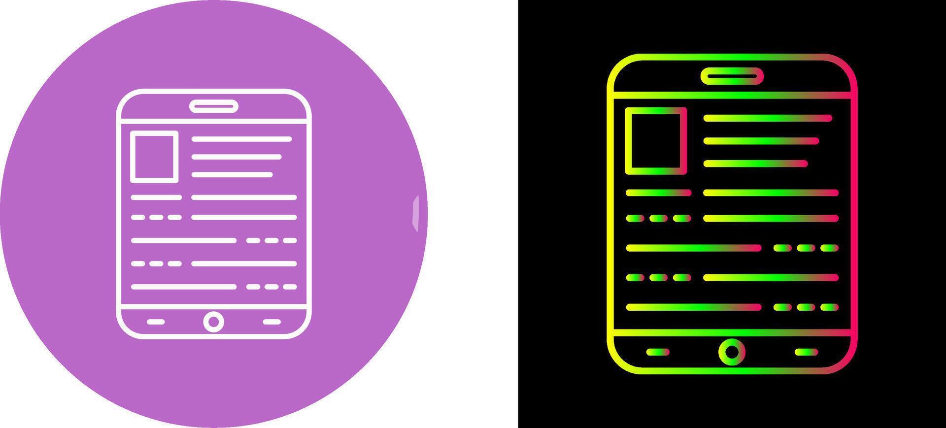Ebook Icon Design vector