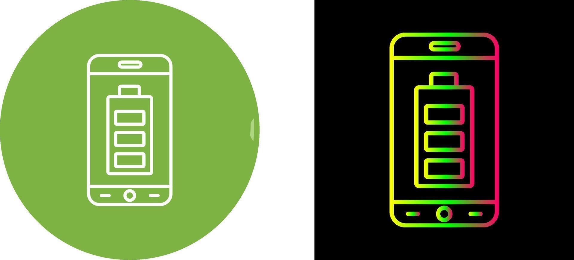 Mobile Battery Icon Design vector