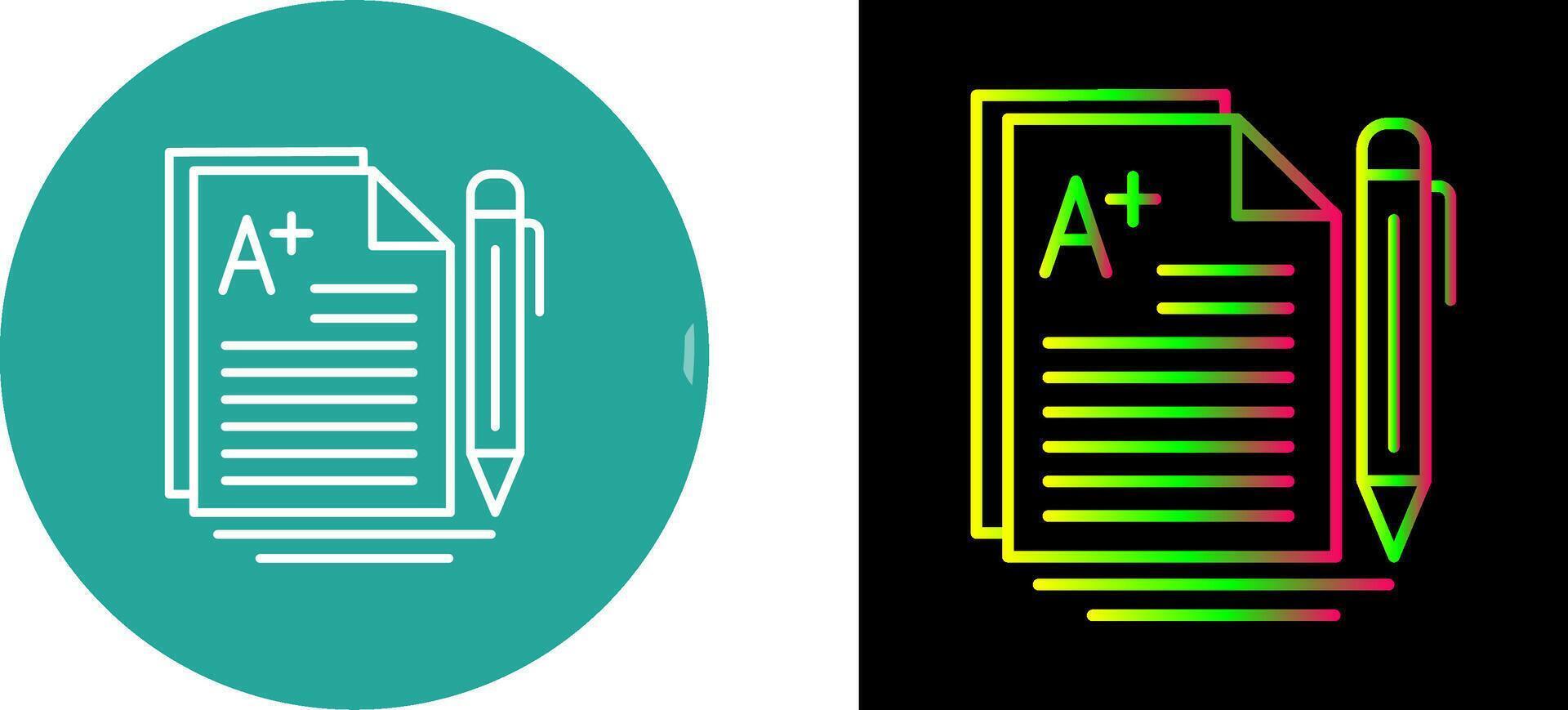 A Grade Icon Design vector