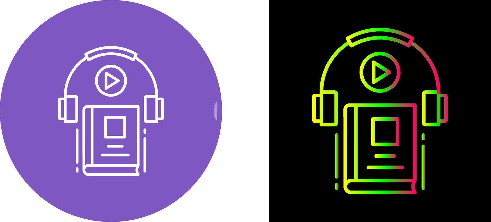 Audio Book Icon Design vector