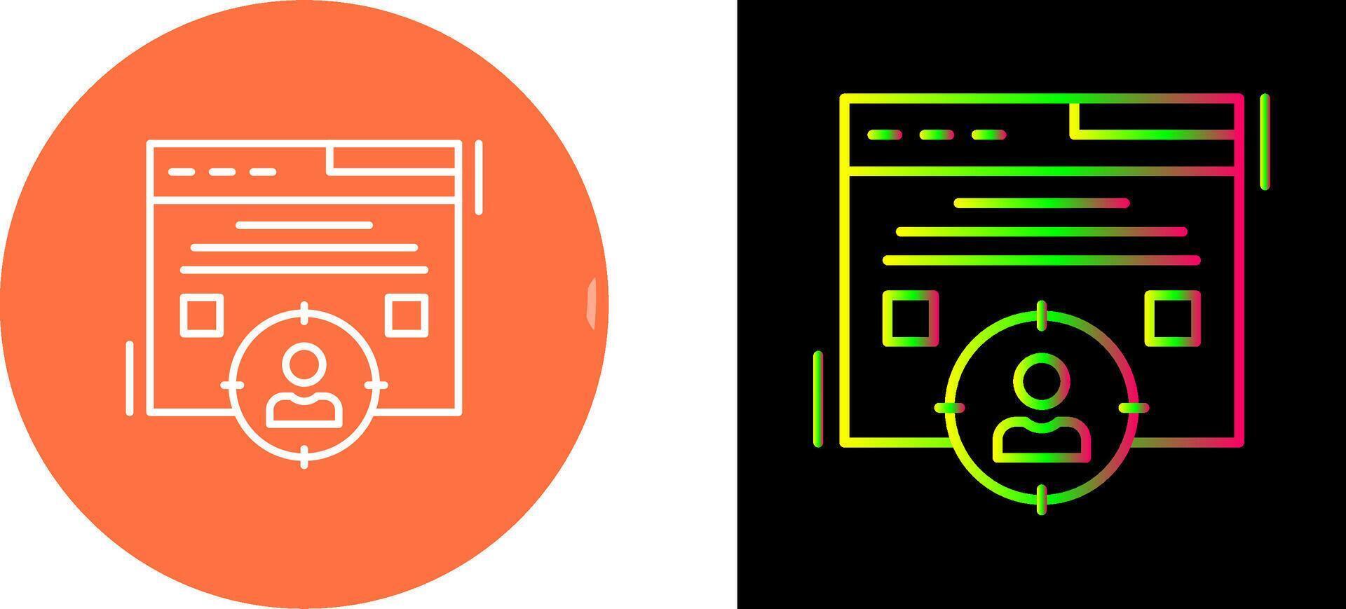 Target Audience Icon Design vector