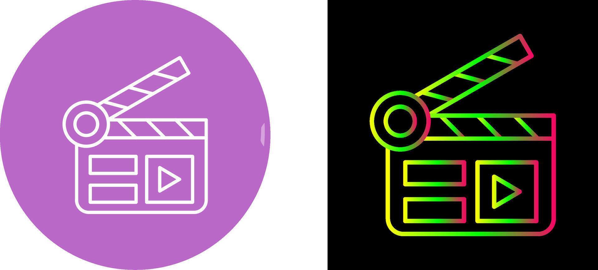 Clapper Board Icon Design vector