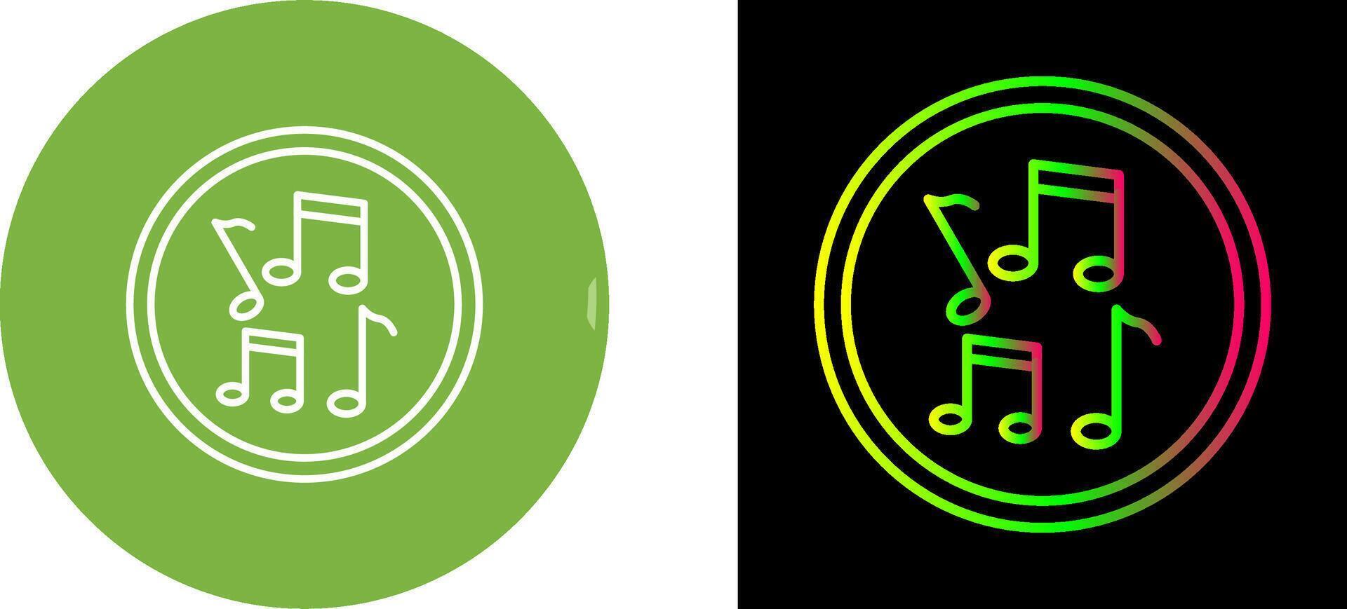 Musical Notes Icon Design vector