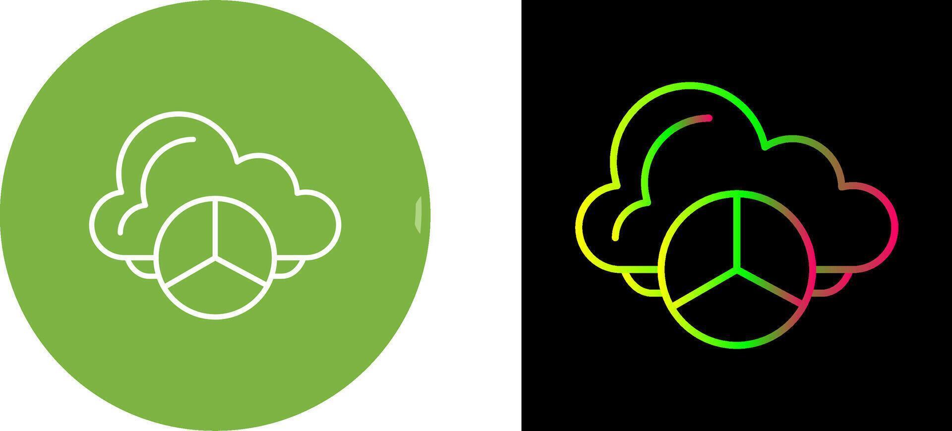 Pie Chart Icon Design vector