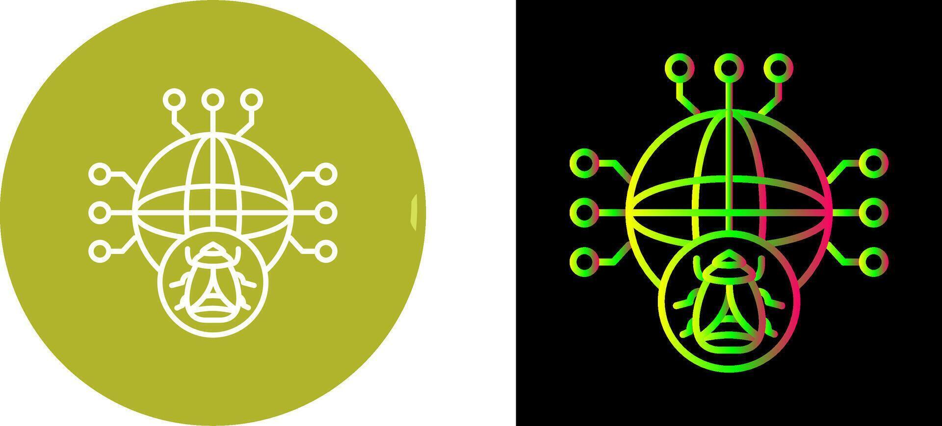 Global Malware Icon Design vector