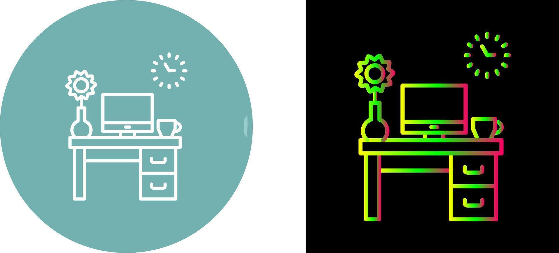 Work Table Icon Design vector
