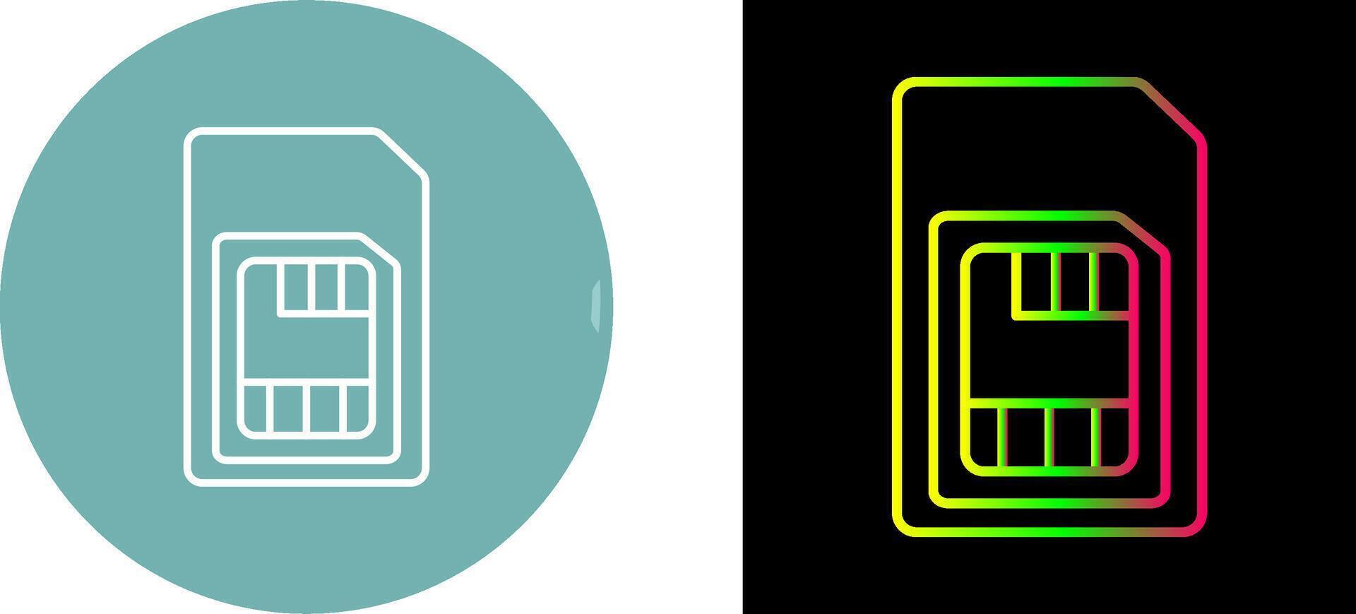 Sim Card Icon Design vector