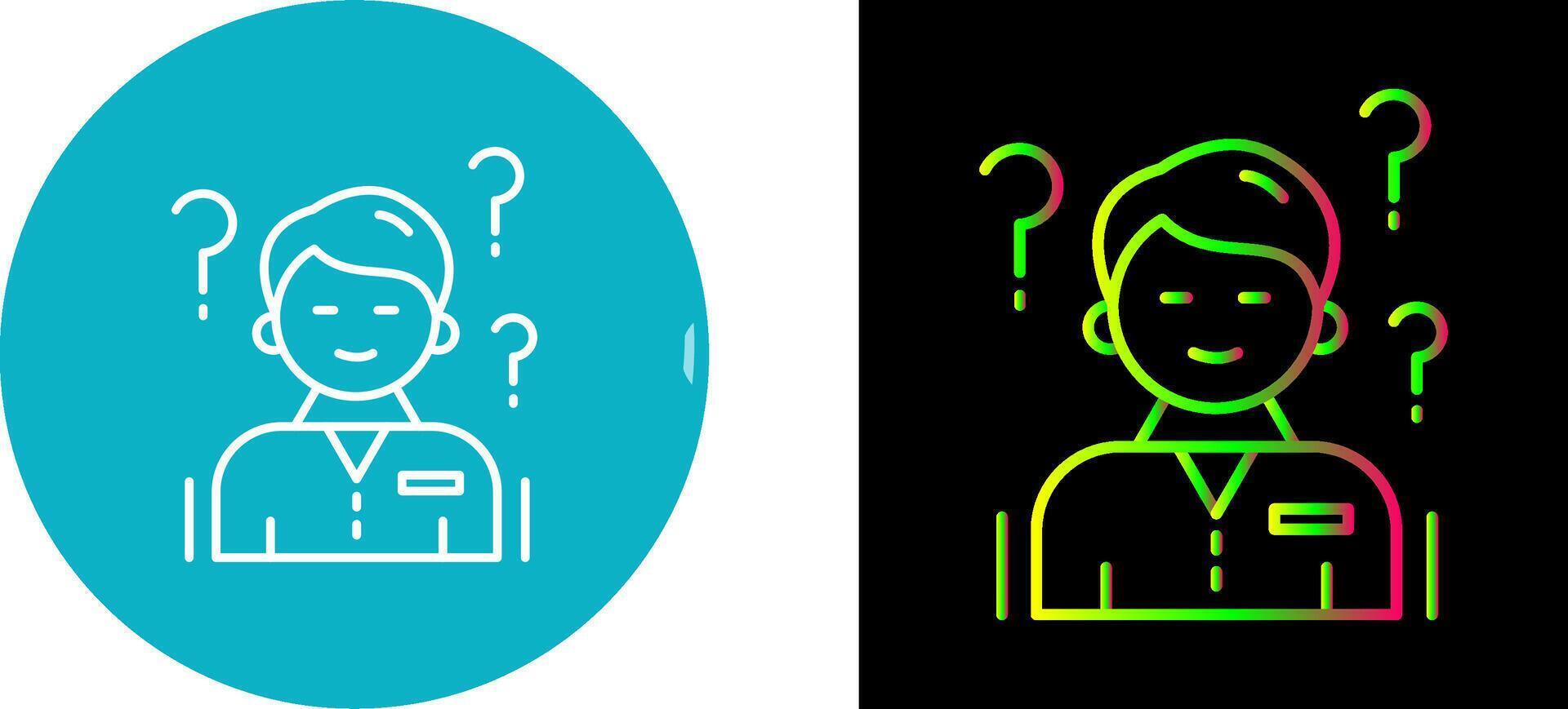 Confuse Icon Design vector