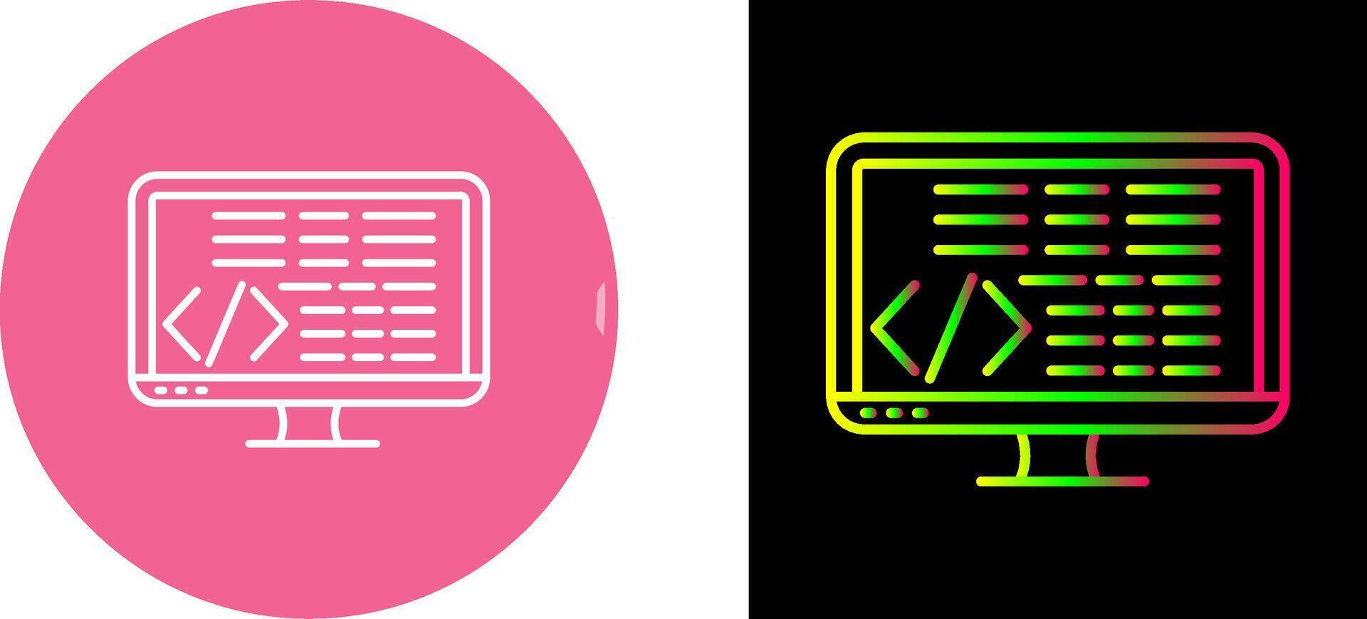 Coding Icon Design vector