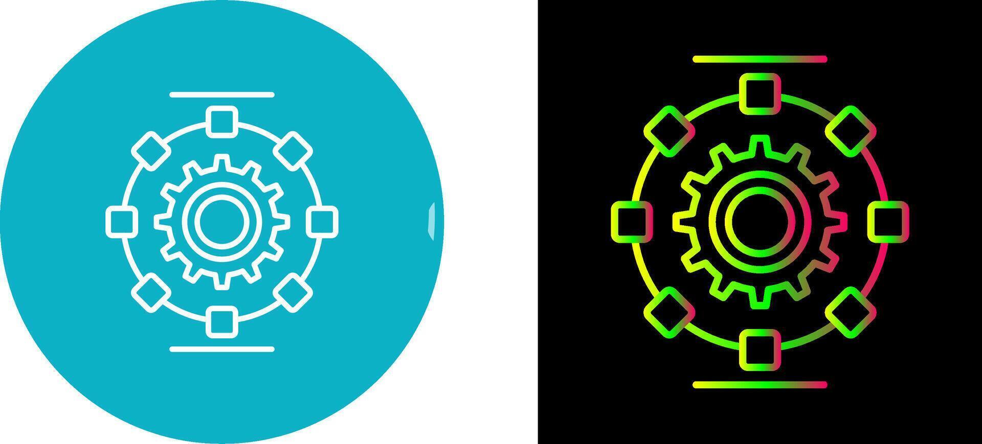 Automated Process Icon Design vector