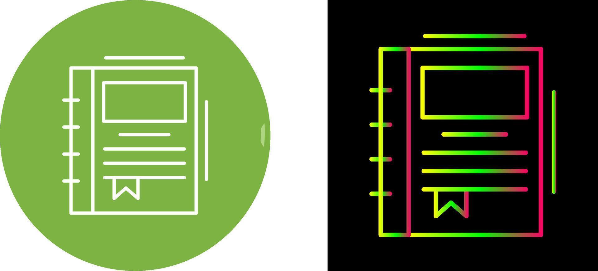 Spring Notebook Icon Design vector