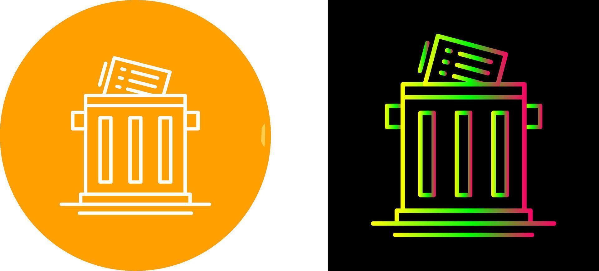 Trash List Icon Design vector