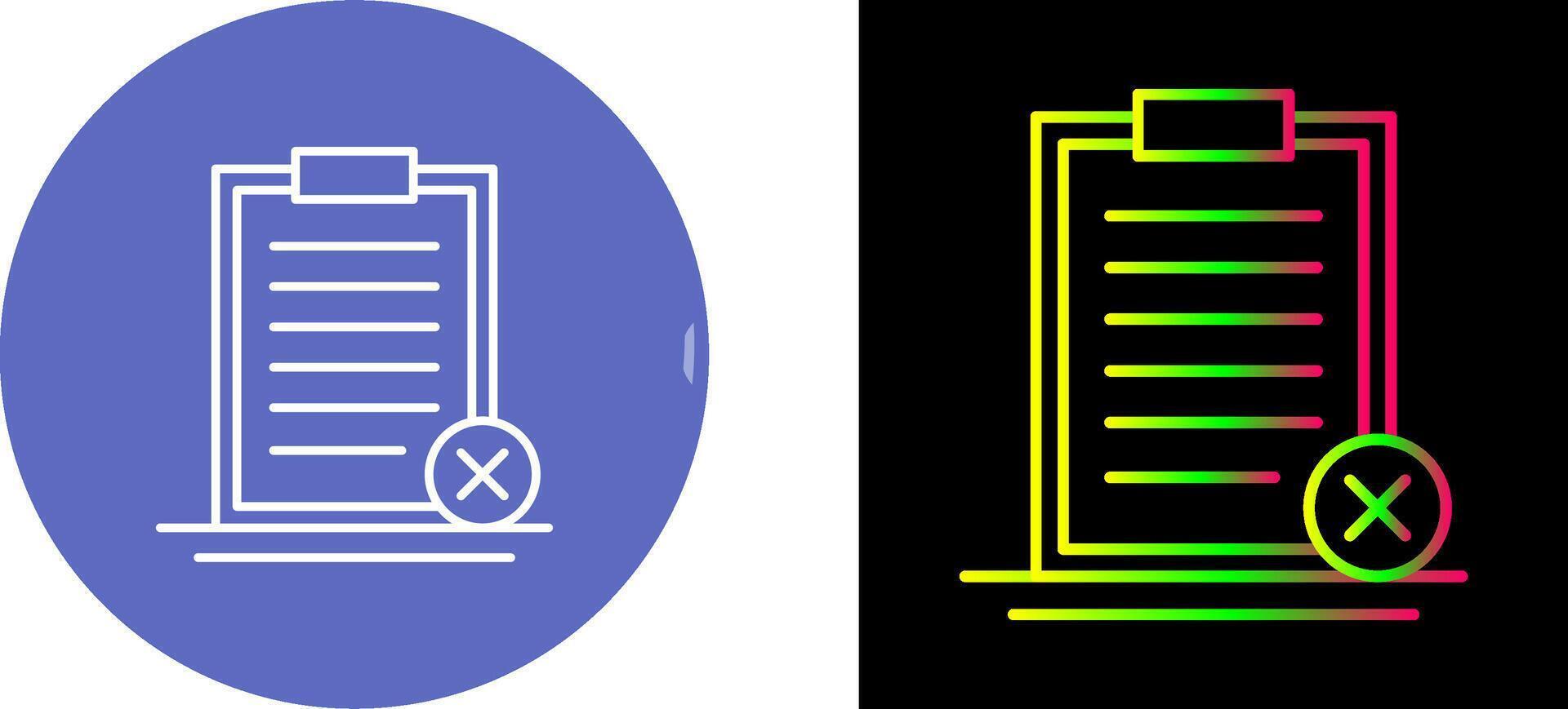 Rejected Icon Design vector