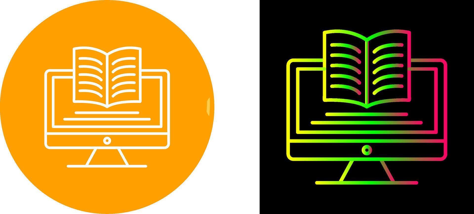 Digital Learning Icon Design vector