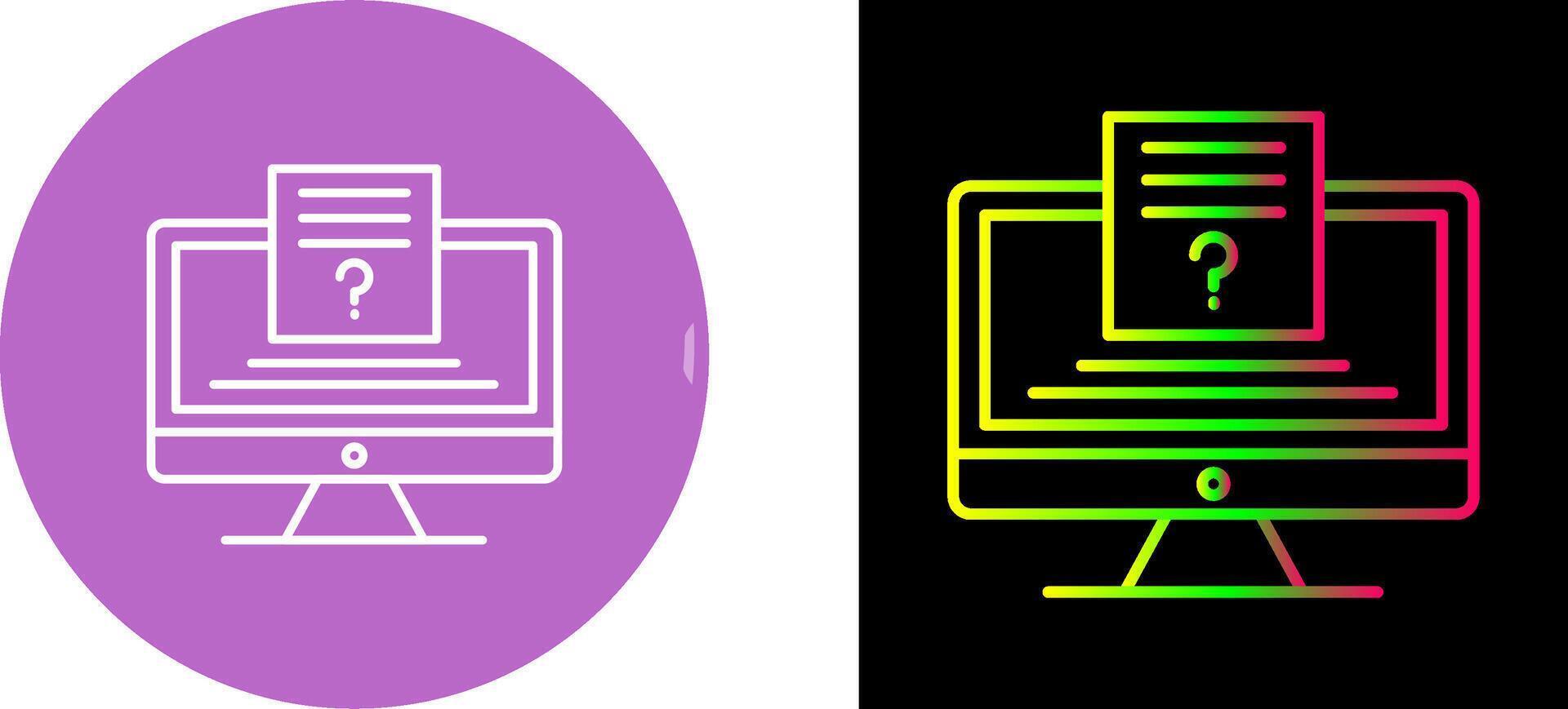 Quiz Icon Design vector