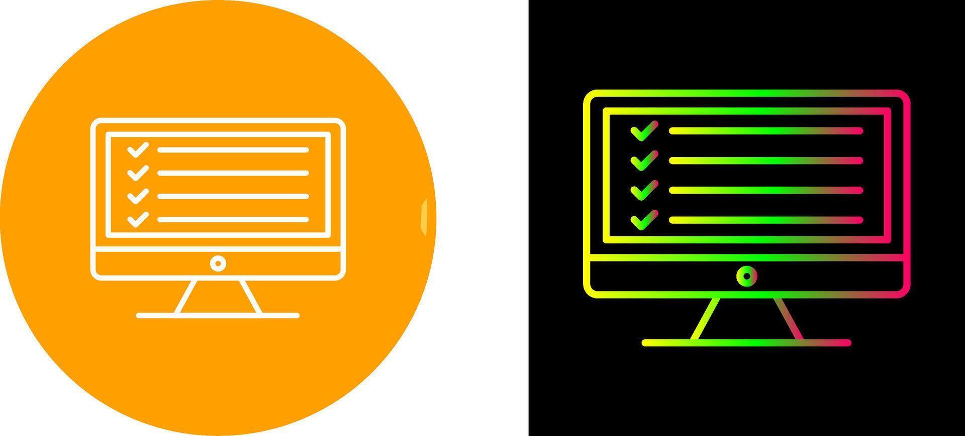 Online Checklist Icon Design vector