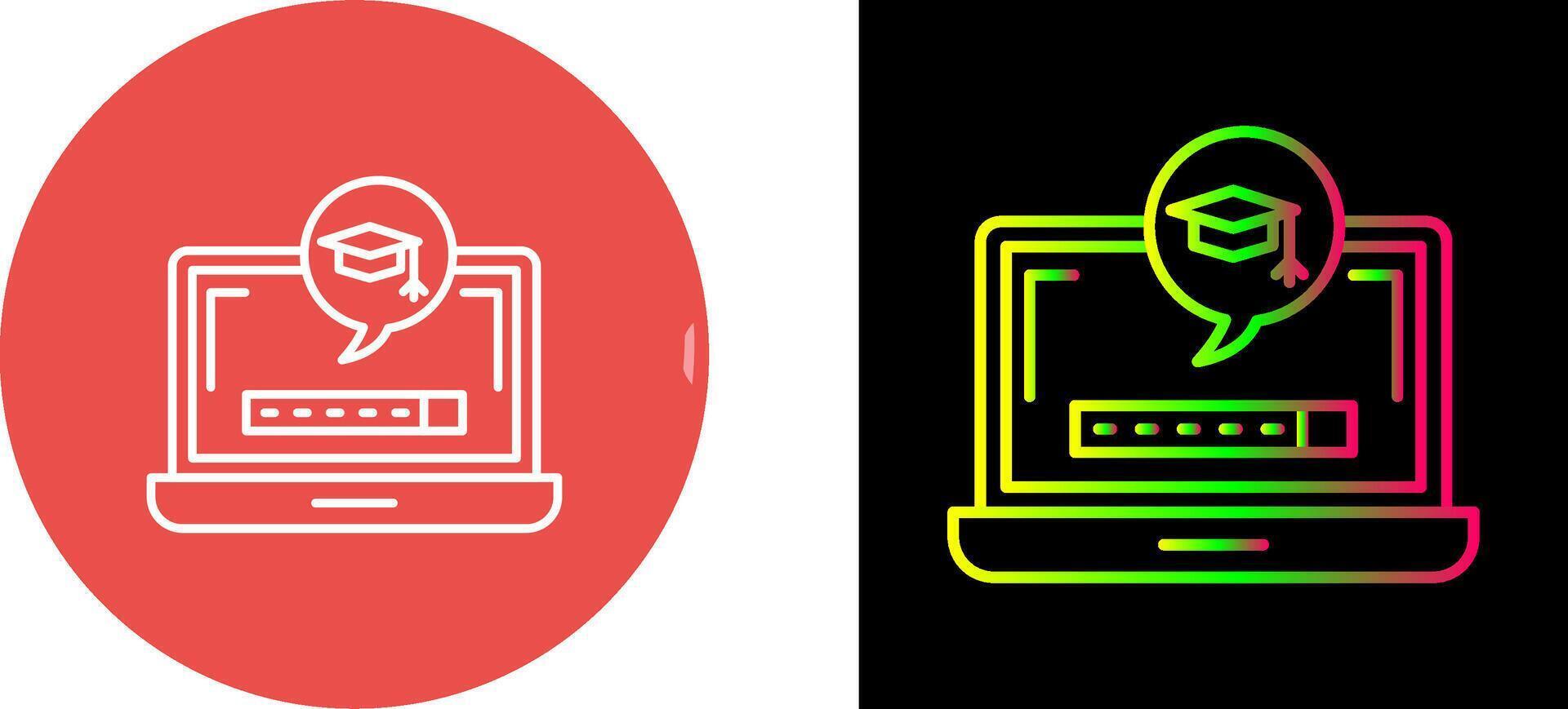 Digital Learning Icon Design vector