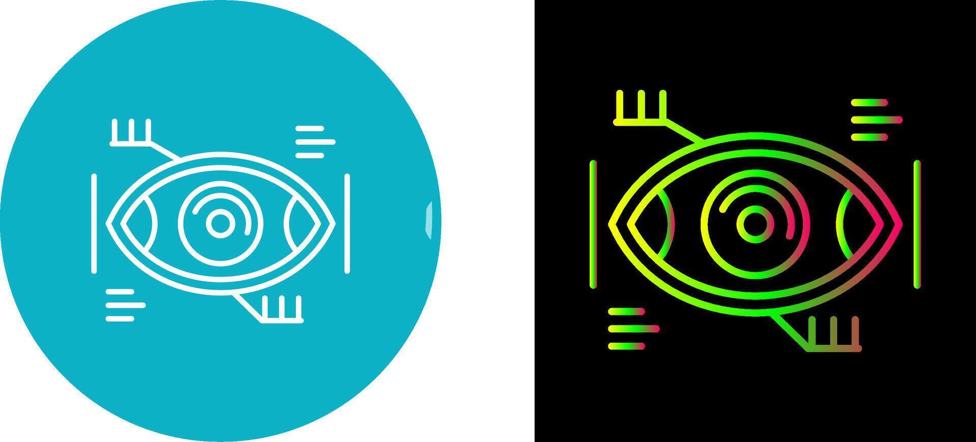 Eye Recongnition Icon Design vector