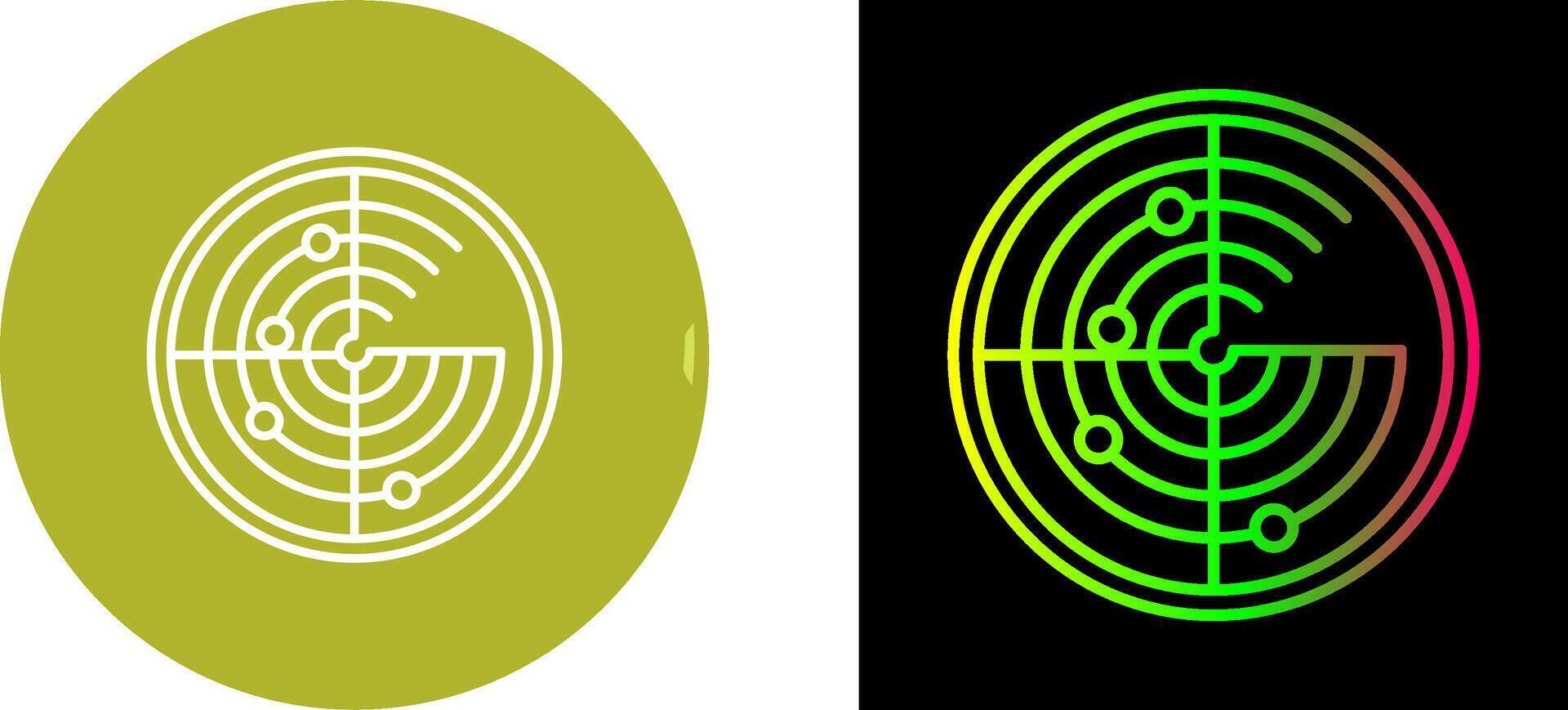 Radar Icon Design vector
