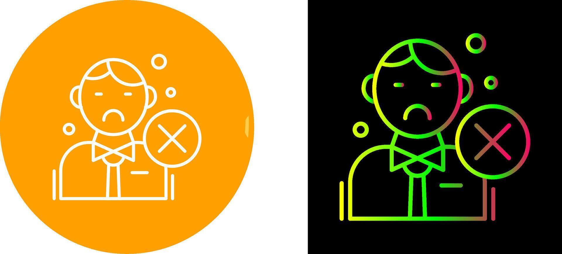 Rejected Icon Design vector