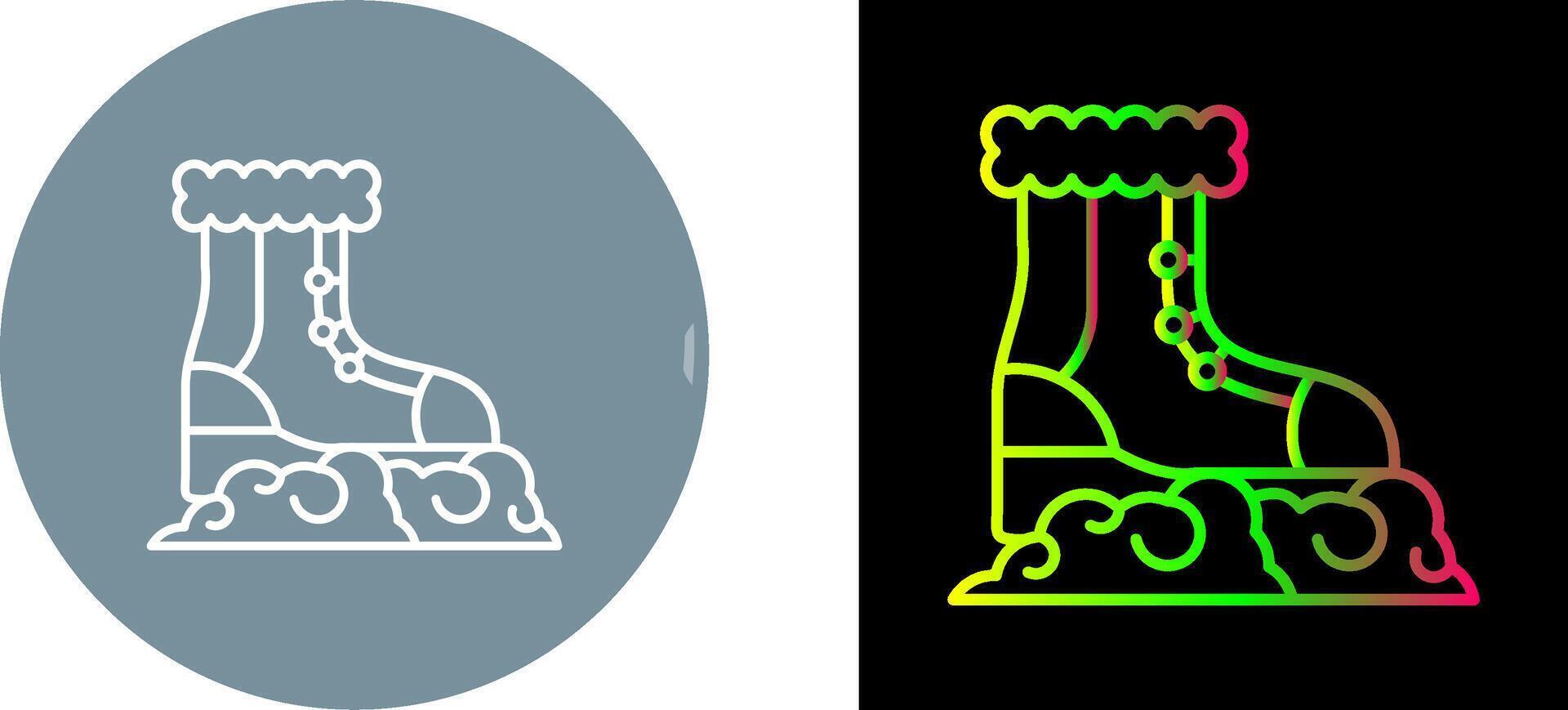 Snow Boots Icon Design vector