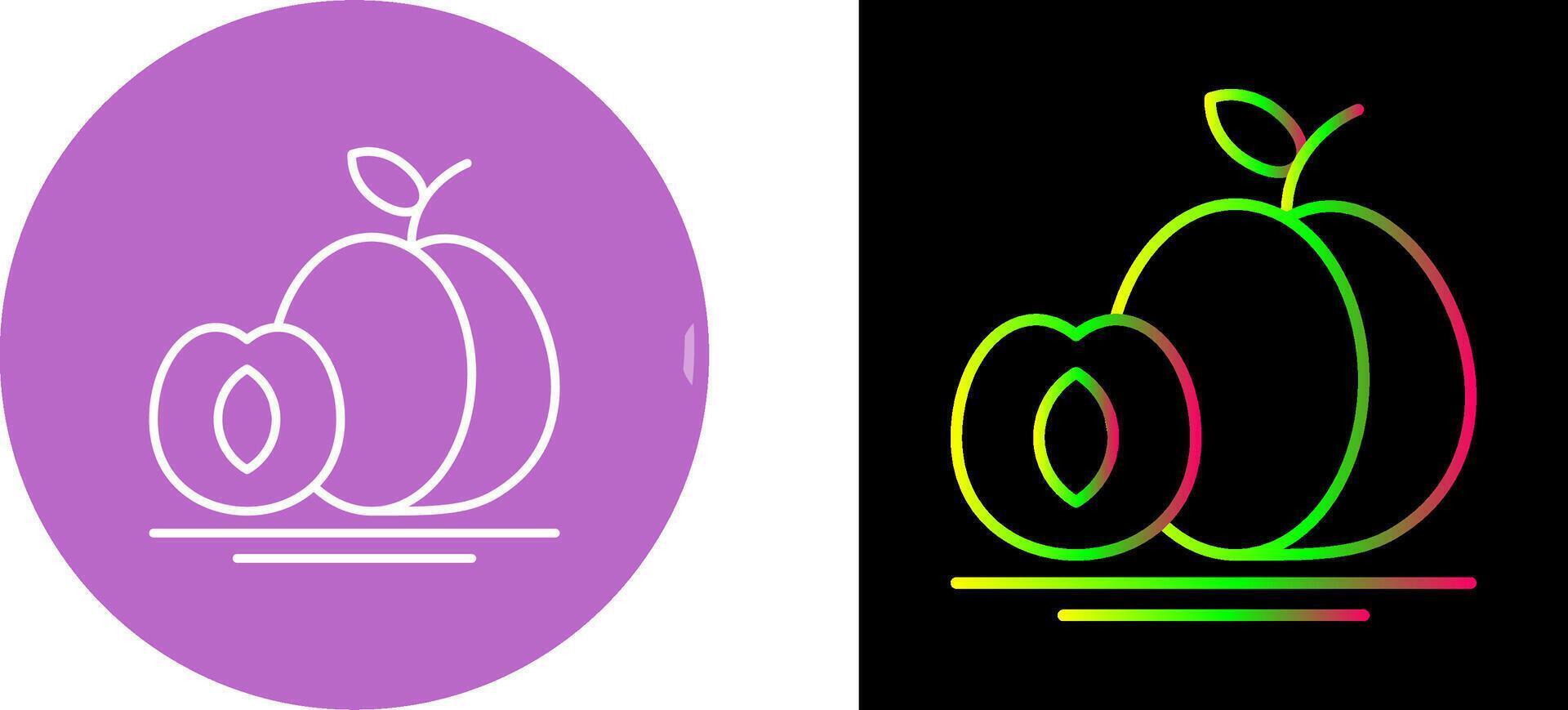 Apricot Icon Design vector