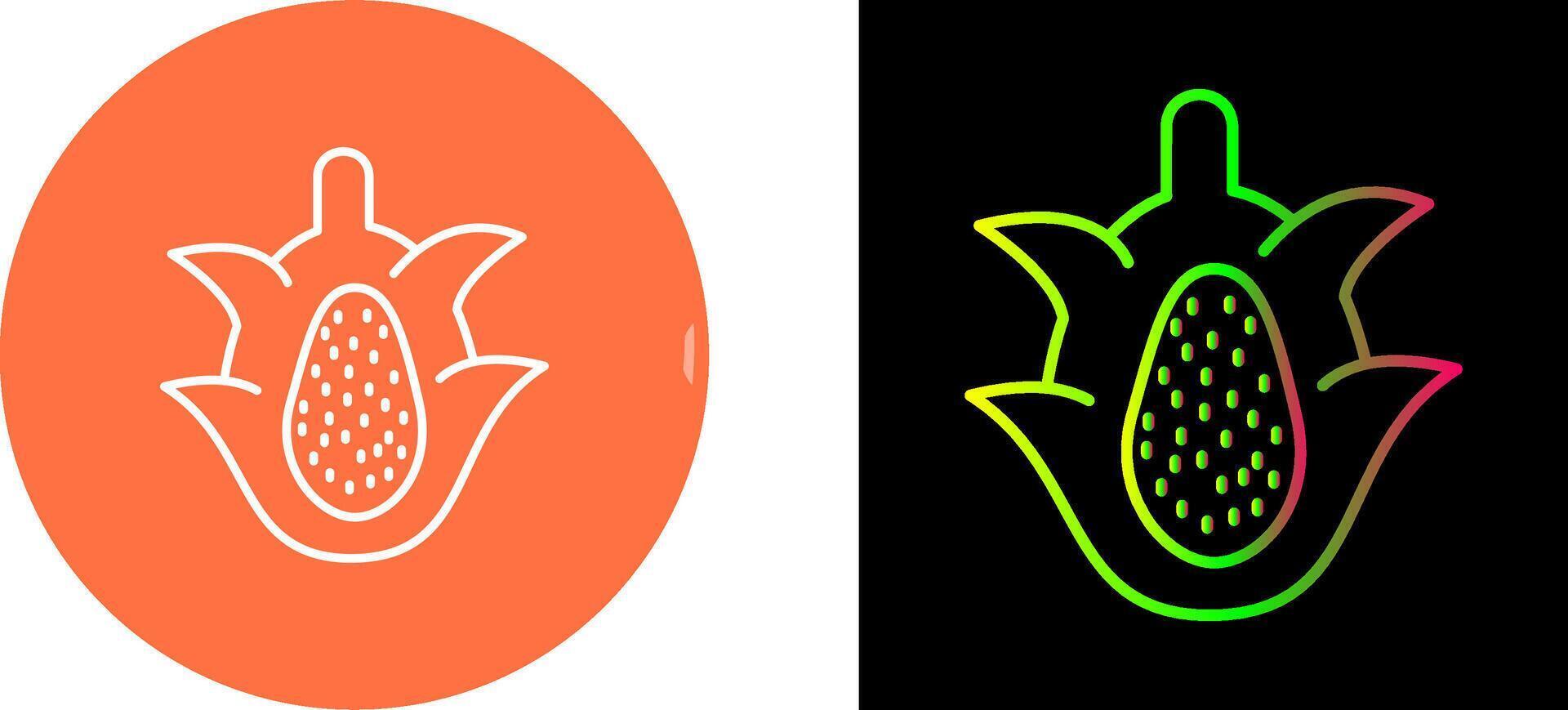 Dragon Fruit Icon Design vector