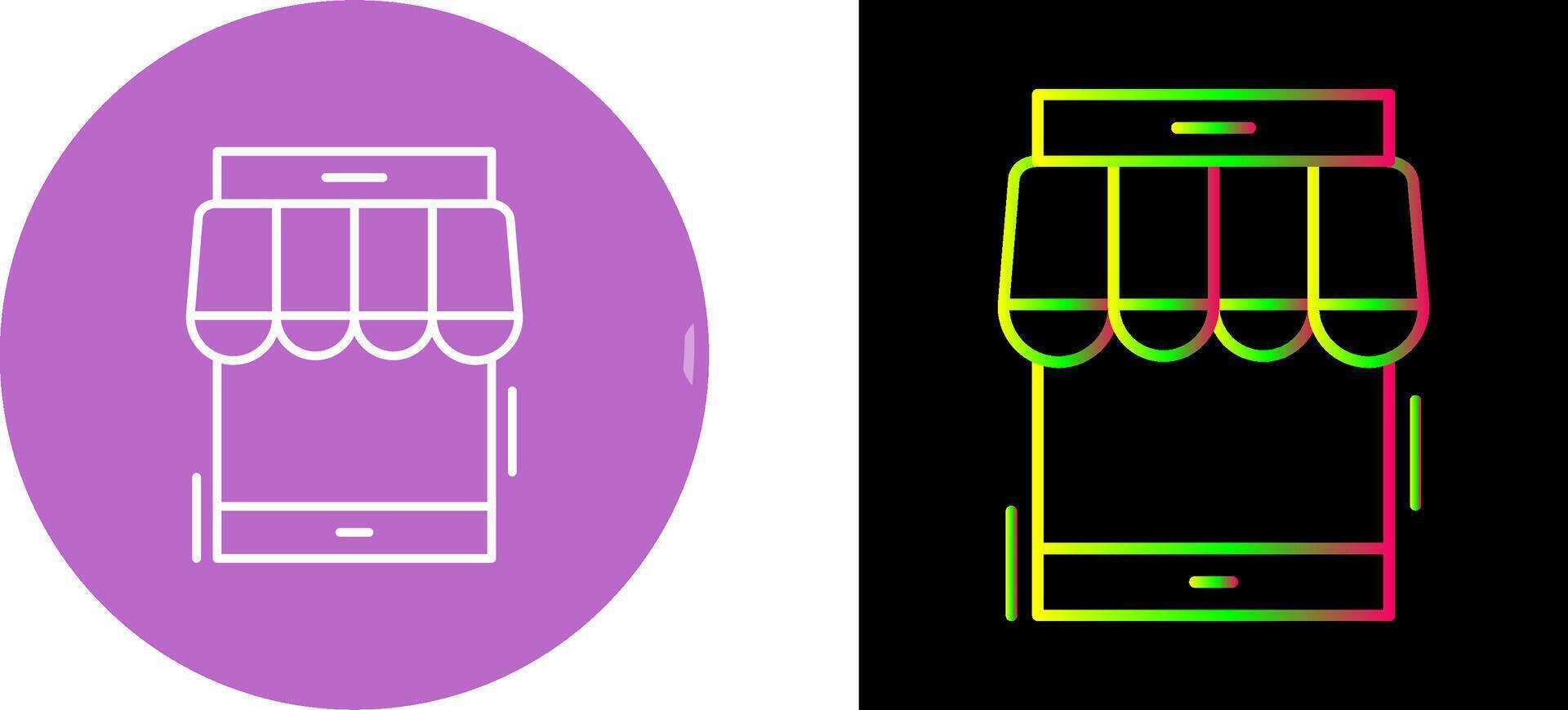 Online Shop Icon Design vector