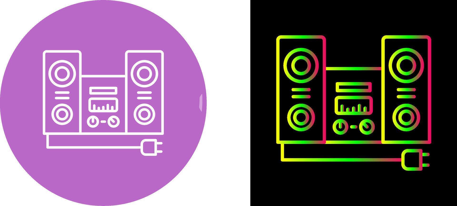 Stereo Icon Design vector