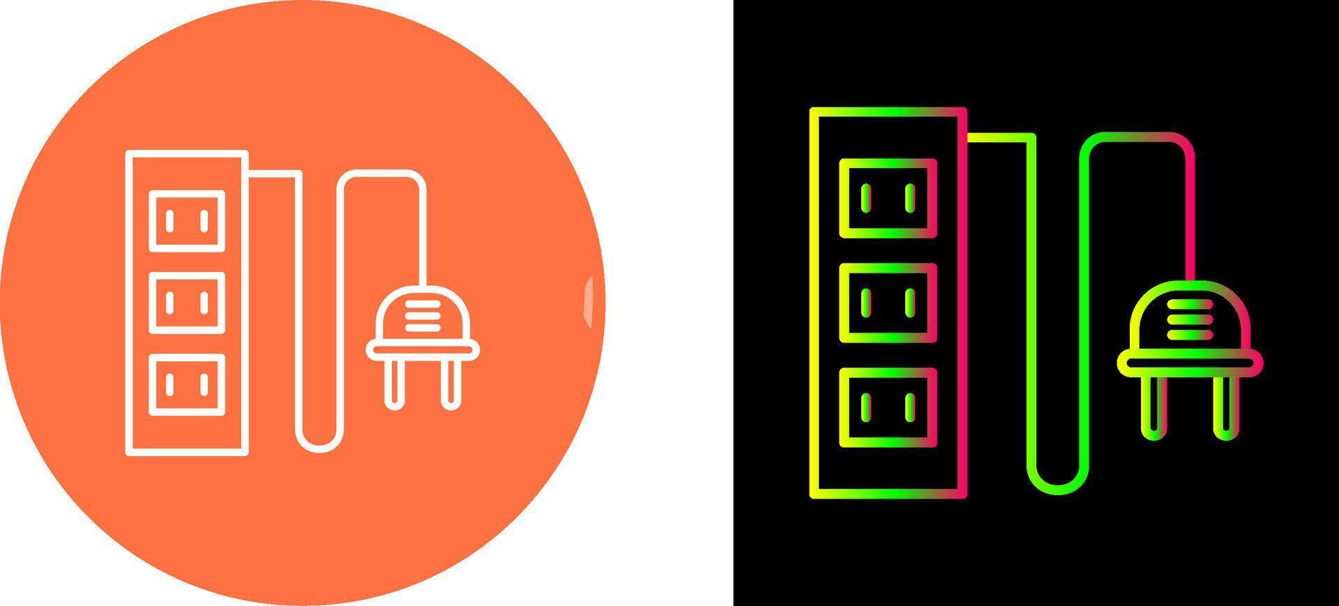 Power Socket Icon Design vector