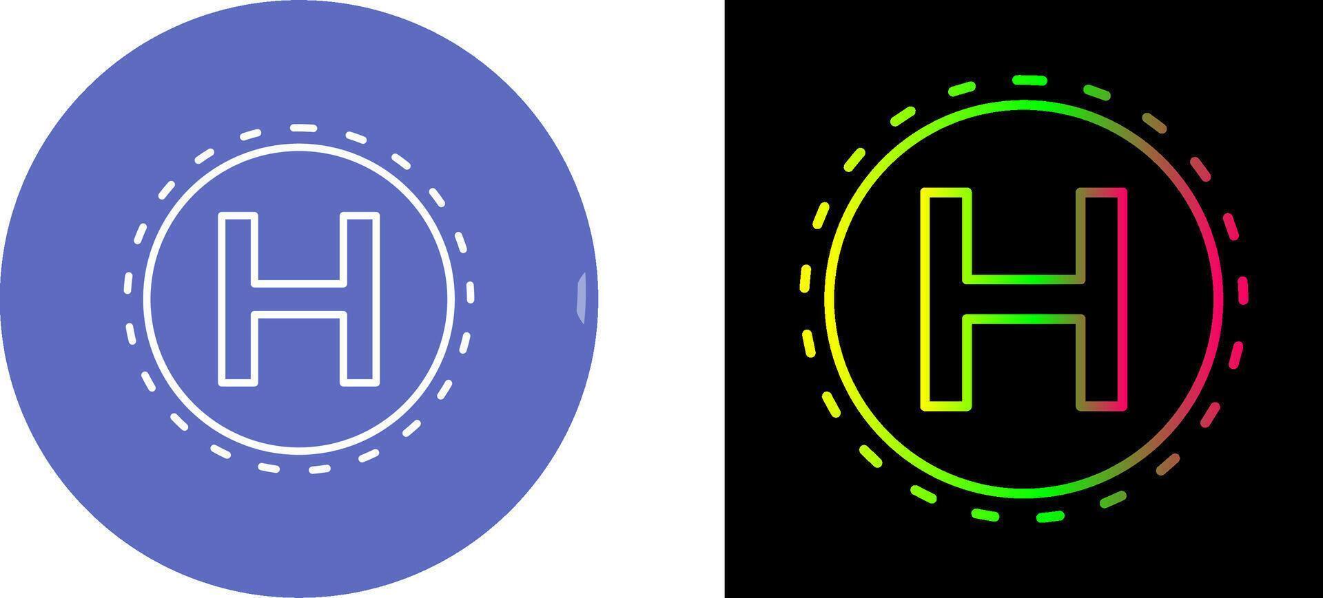 Helipad Icon Design vector