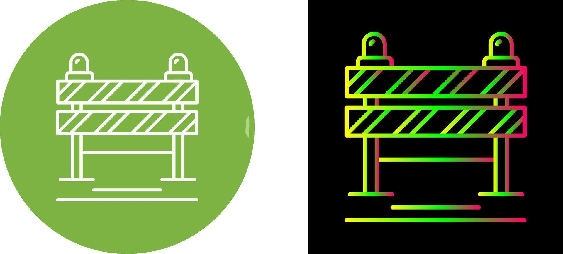 Road Blockade Icon Design vector