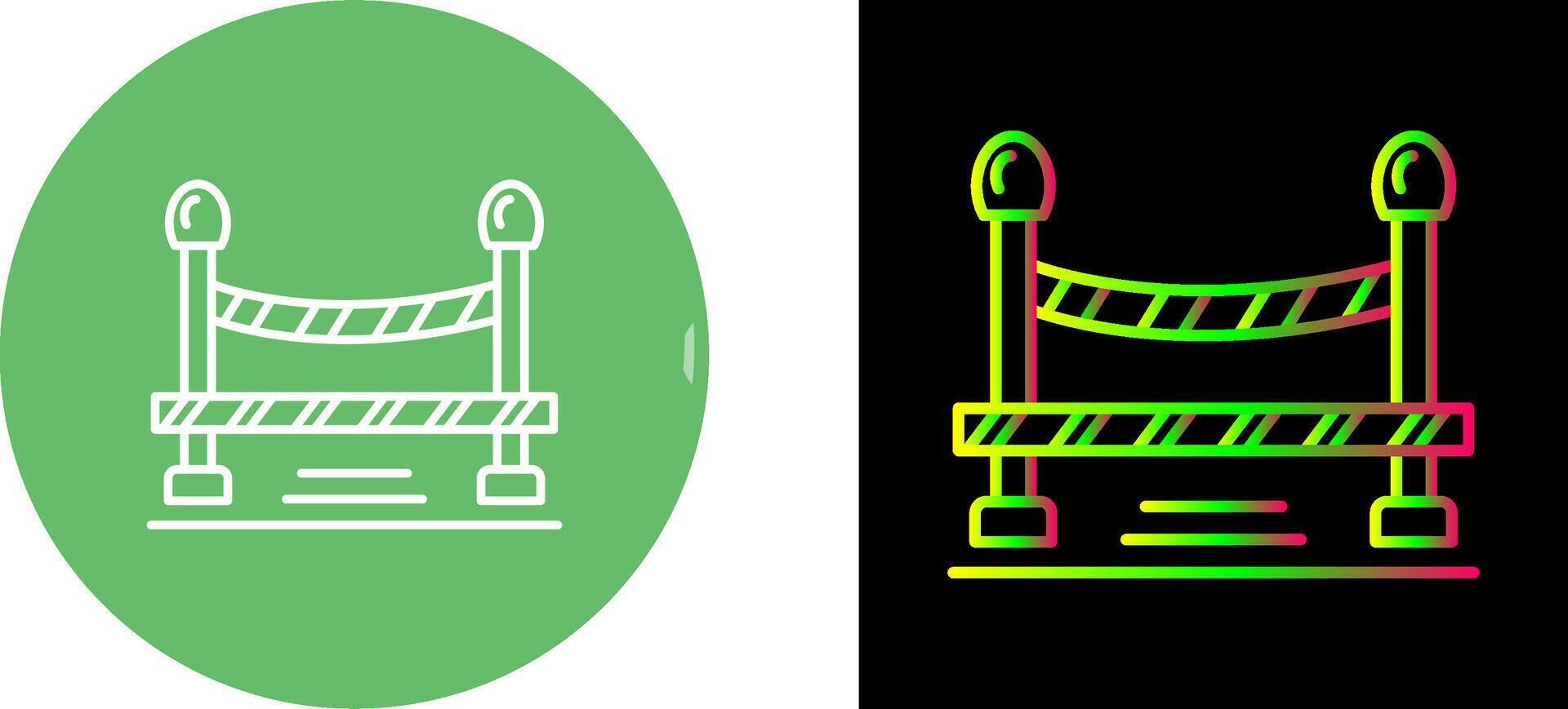 Do Not Cross Line Icon Design vector