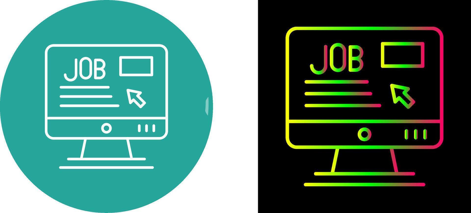 Online Job Icon Design vector
