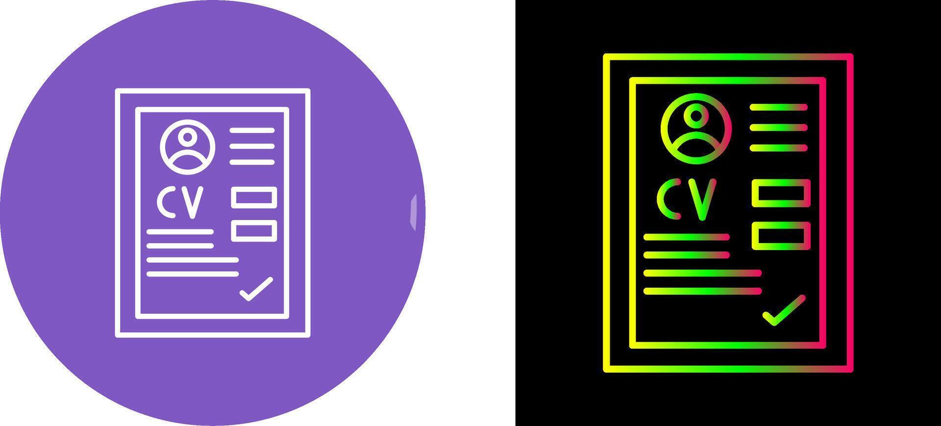 CV Icon Design vector