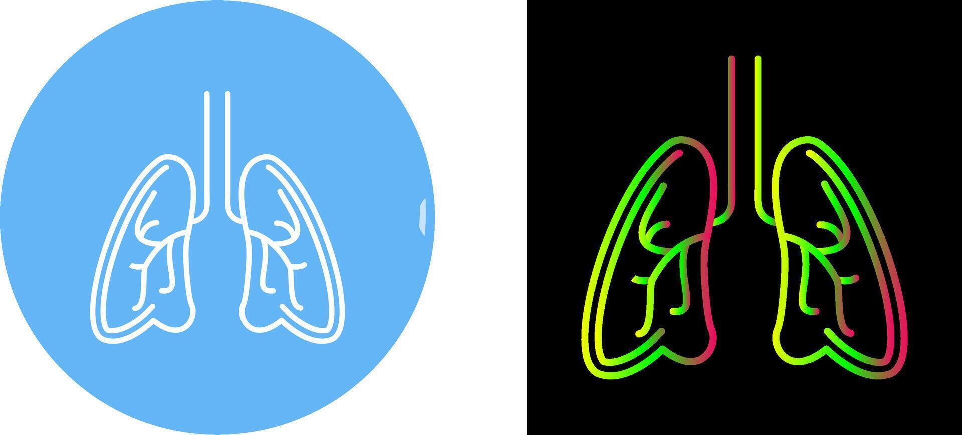Lungs Icon Design vector
