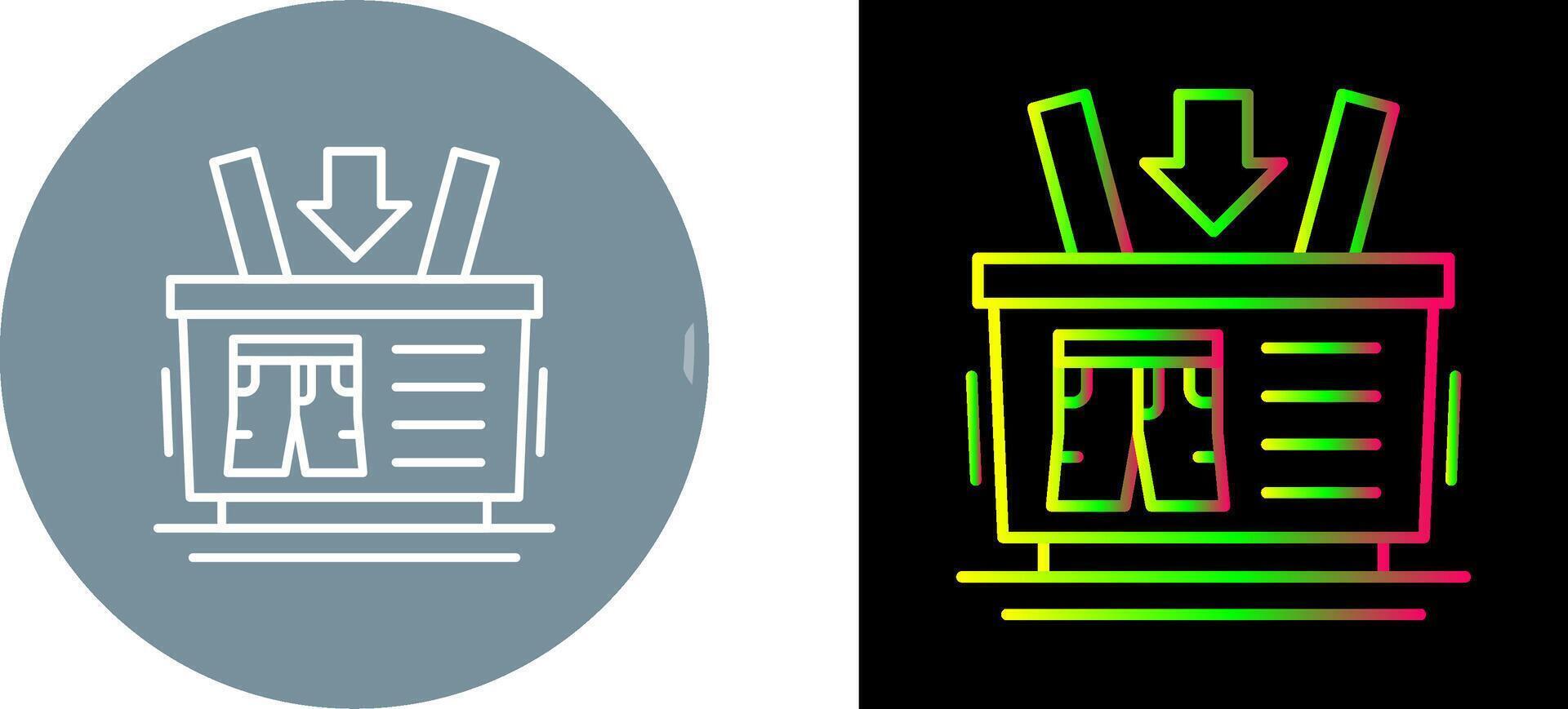 Shopping Basket Icon Design vector