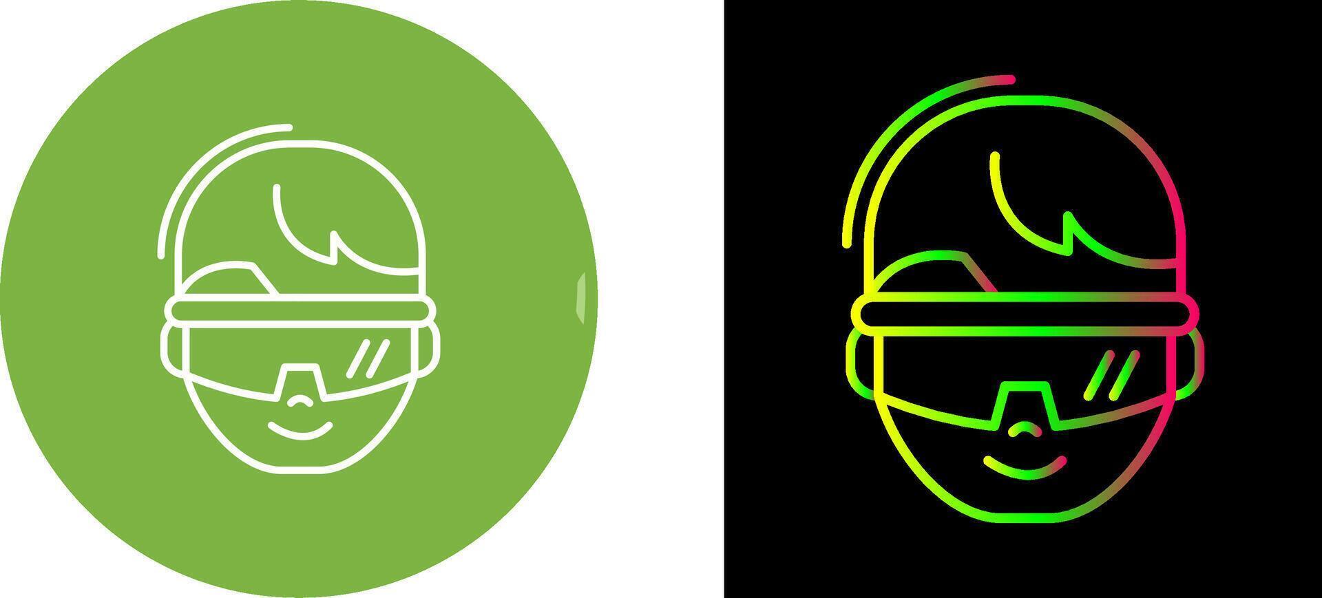 virtual Reality Glasses Icon Design vector