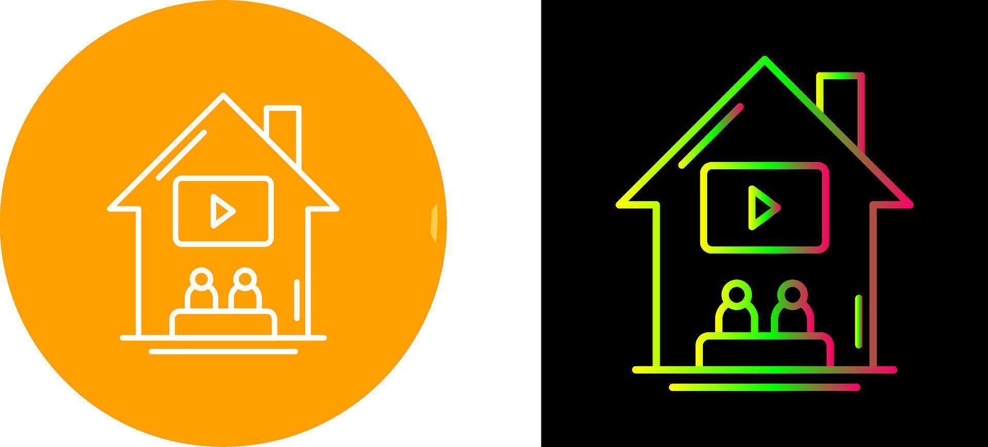 Watching A Movie Icon Design vector