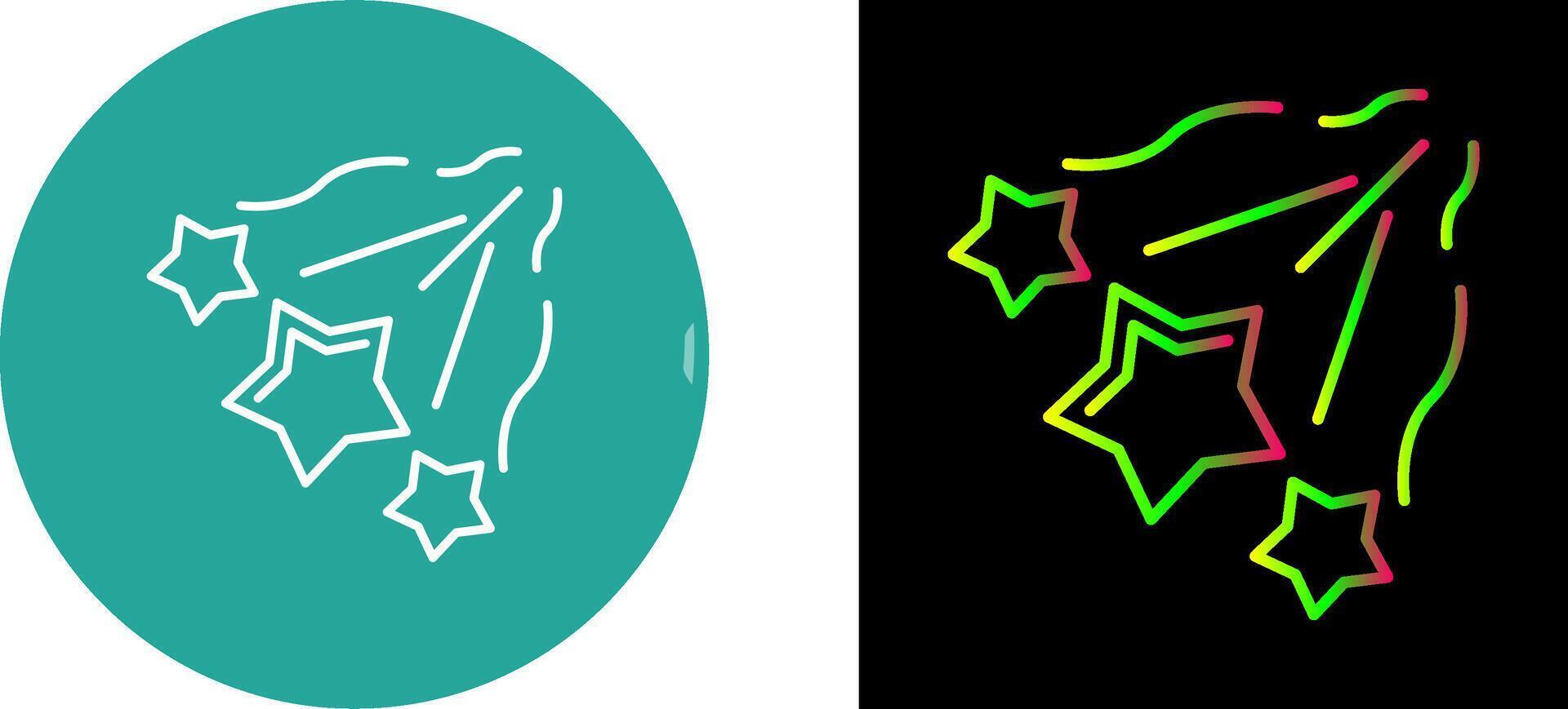 Falling Stars Icon Design vector