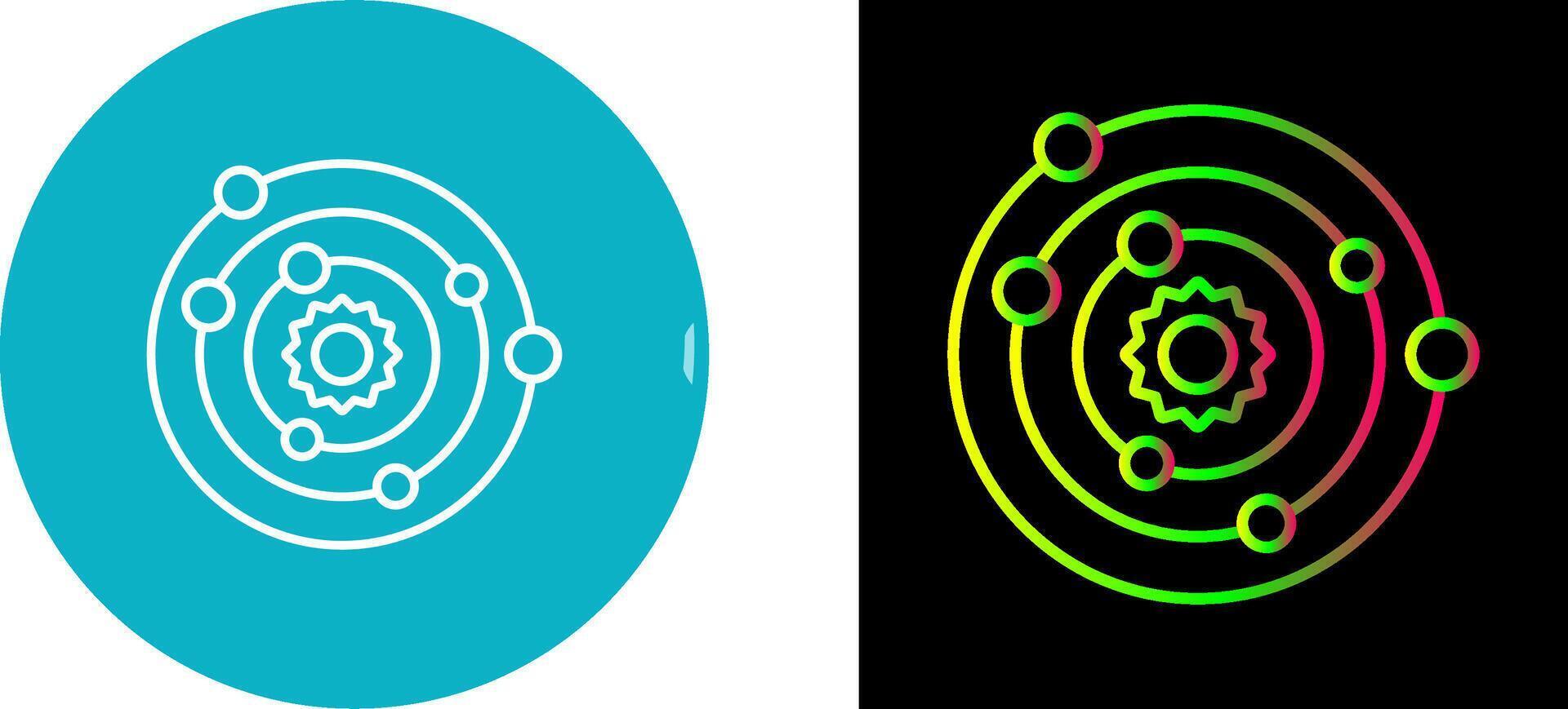 Solar System Icon Design vector