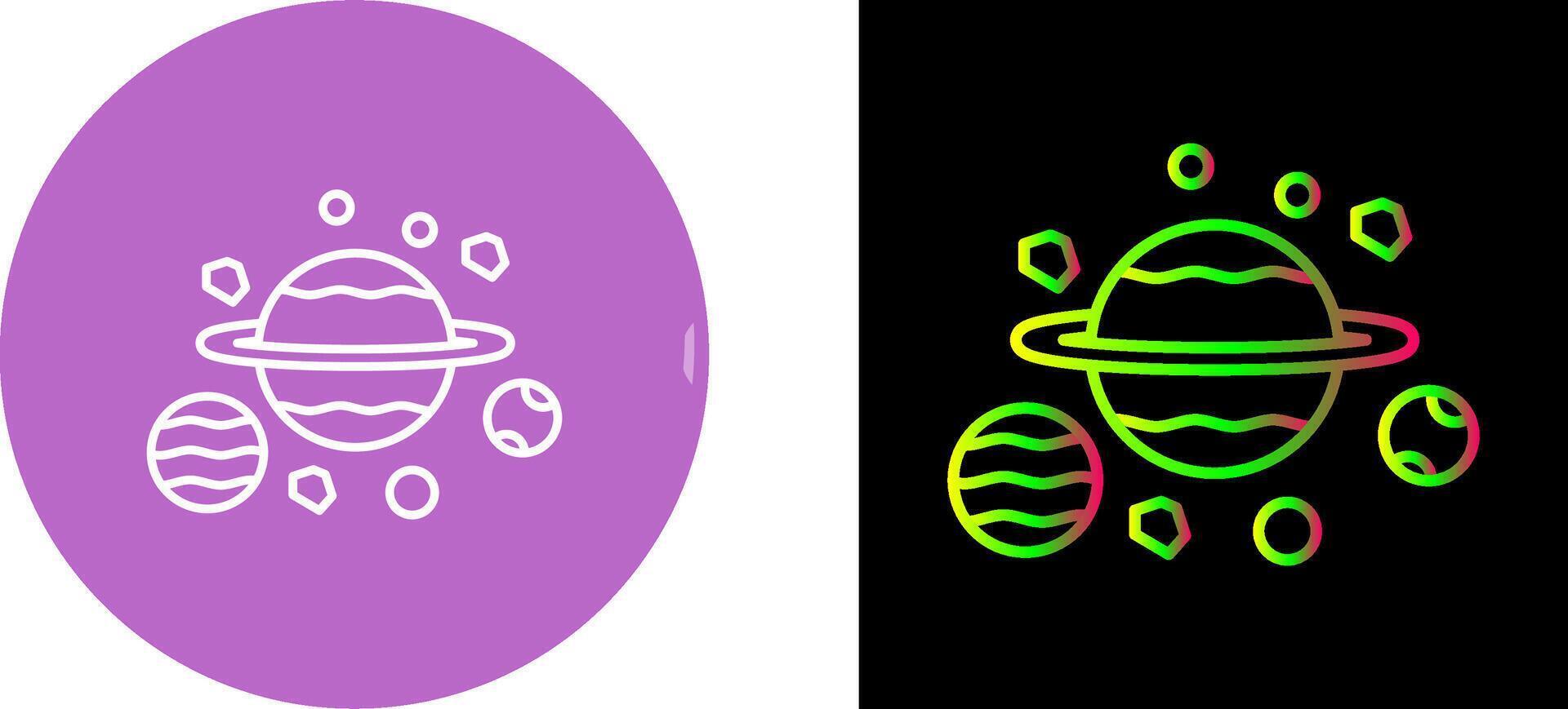 Planets Icon Design vector