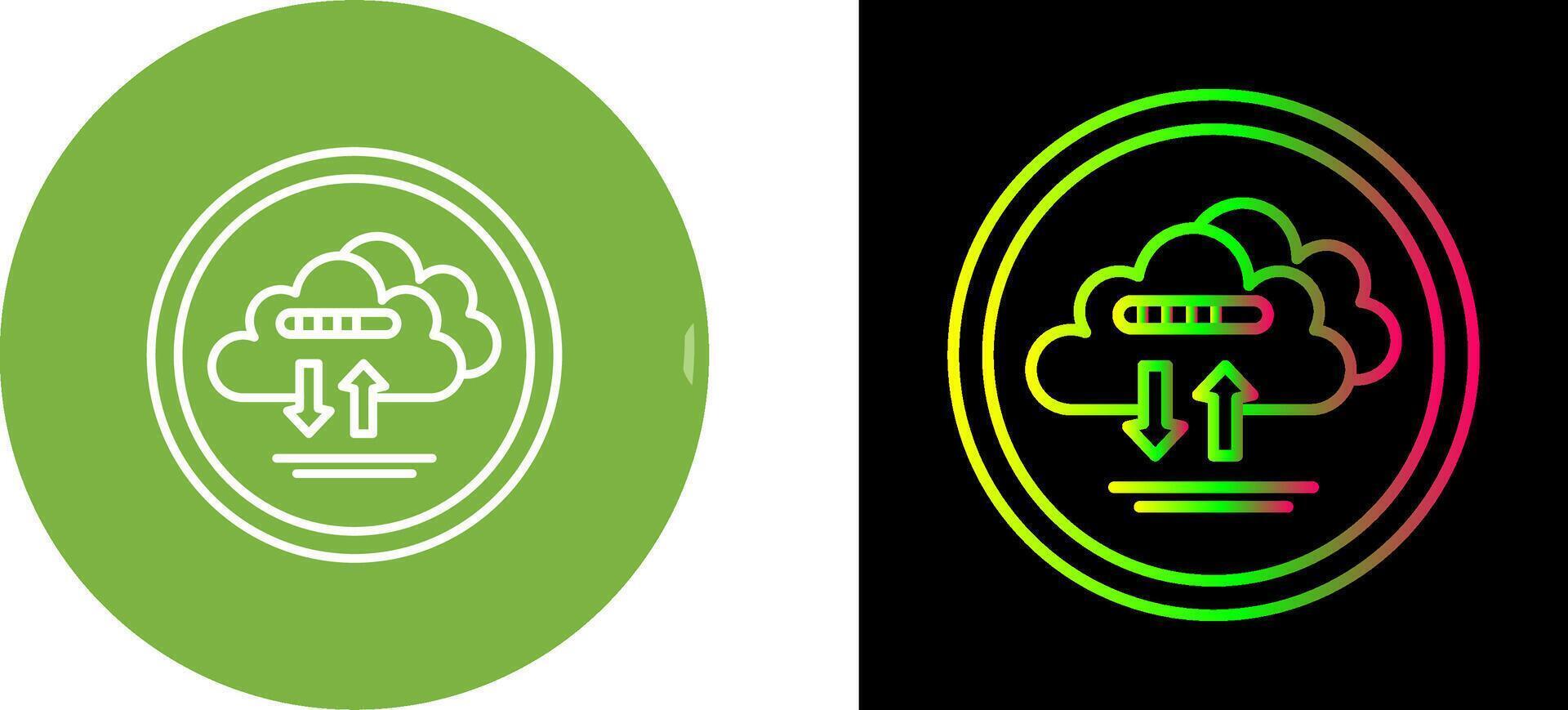 Cloud Data Icon Design vector
