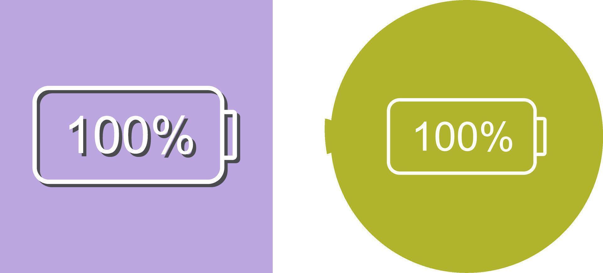 Unique Full Battery Icon Design vector