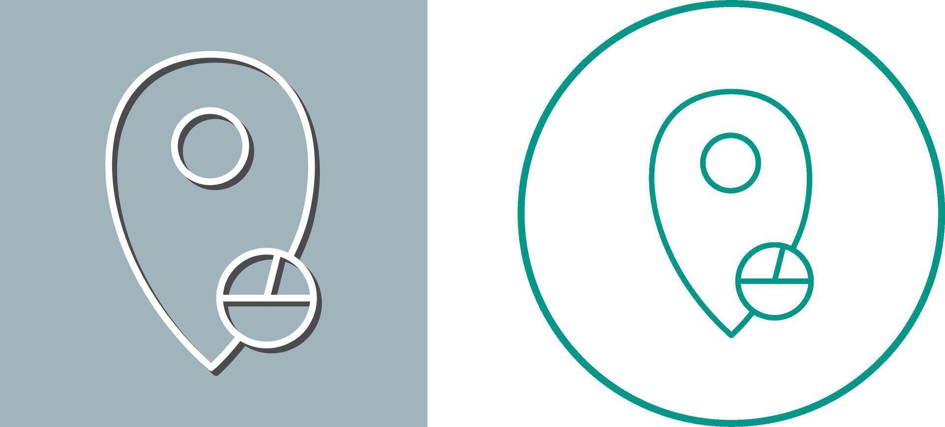 Location Statistics Icon Design vector