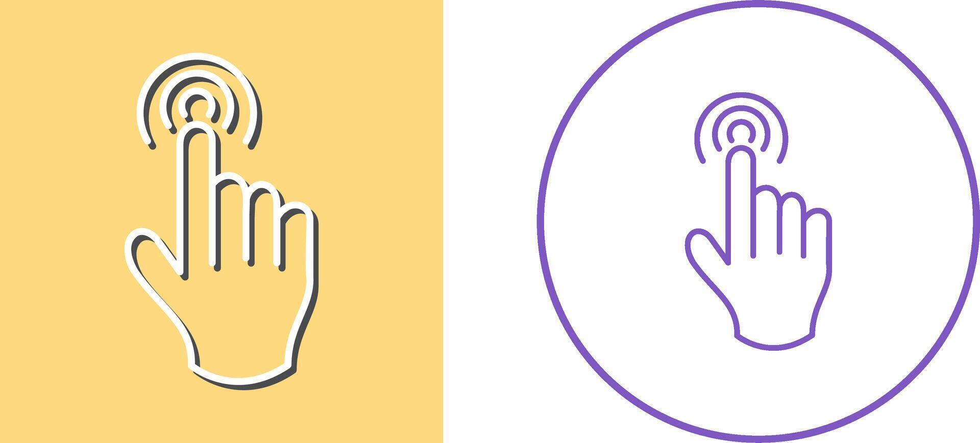 Danger of Hand Press Icon Design vector