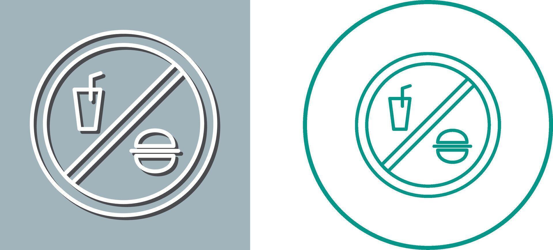 No Food or Drinks Icon Design vector