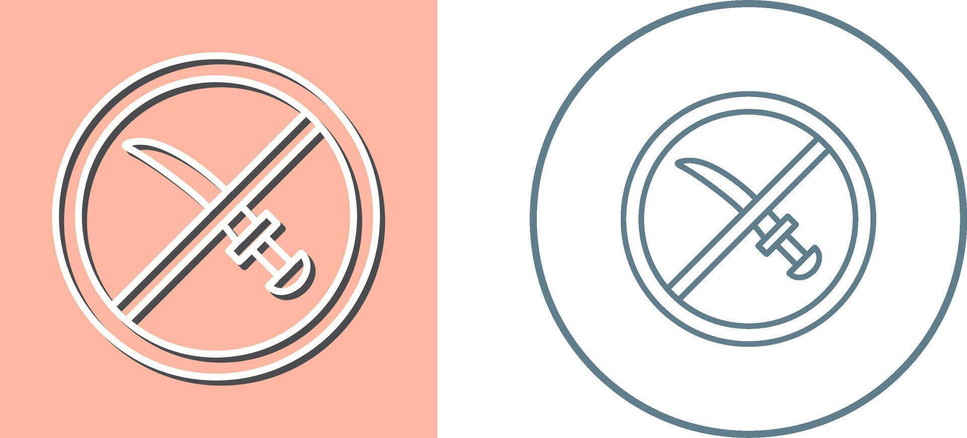 No Weapons Icon Design vector