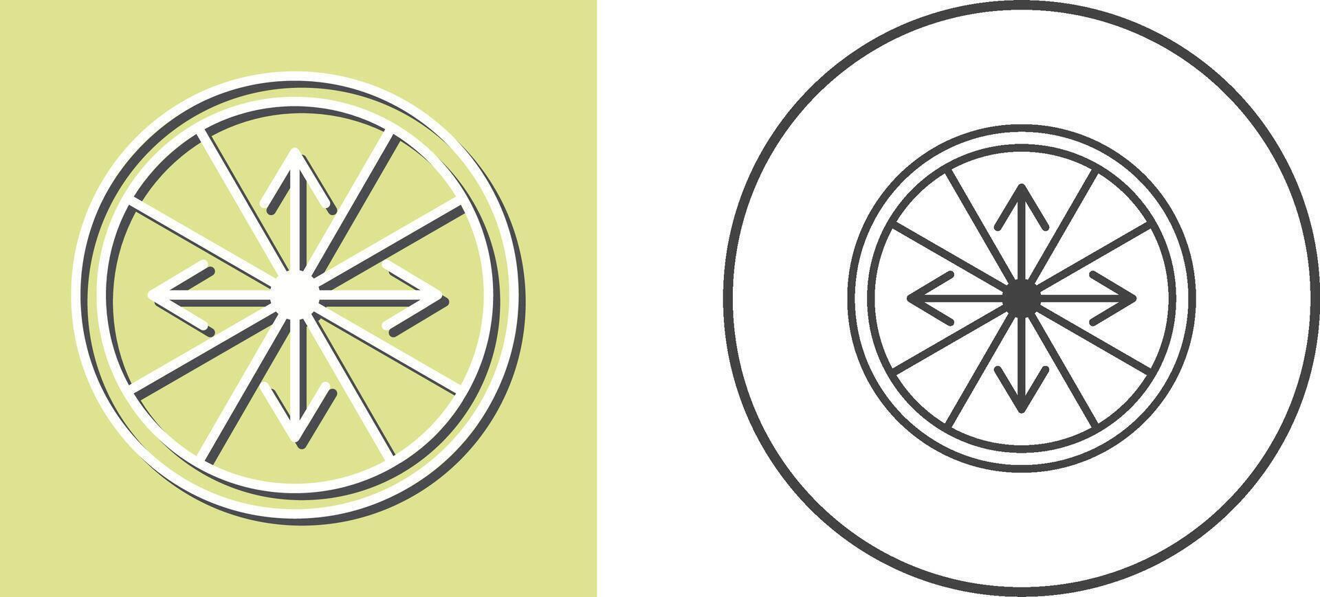 Roulette with Arrow Icon Design vector