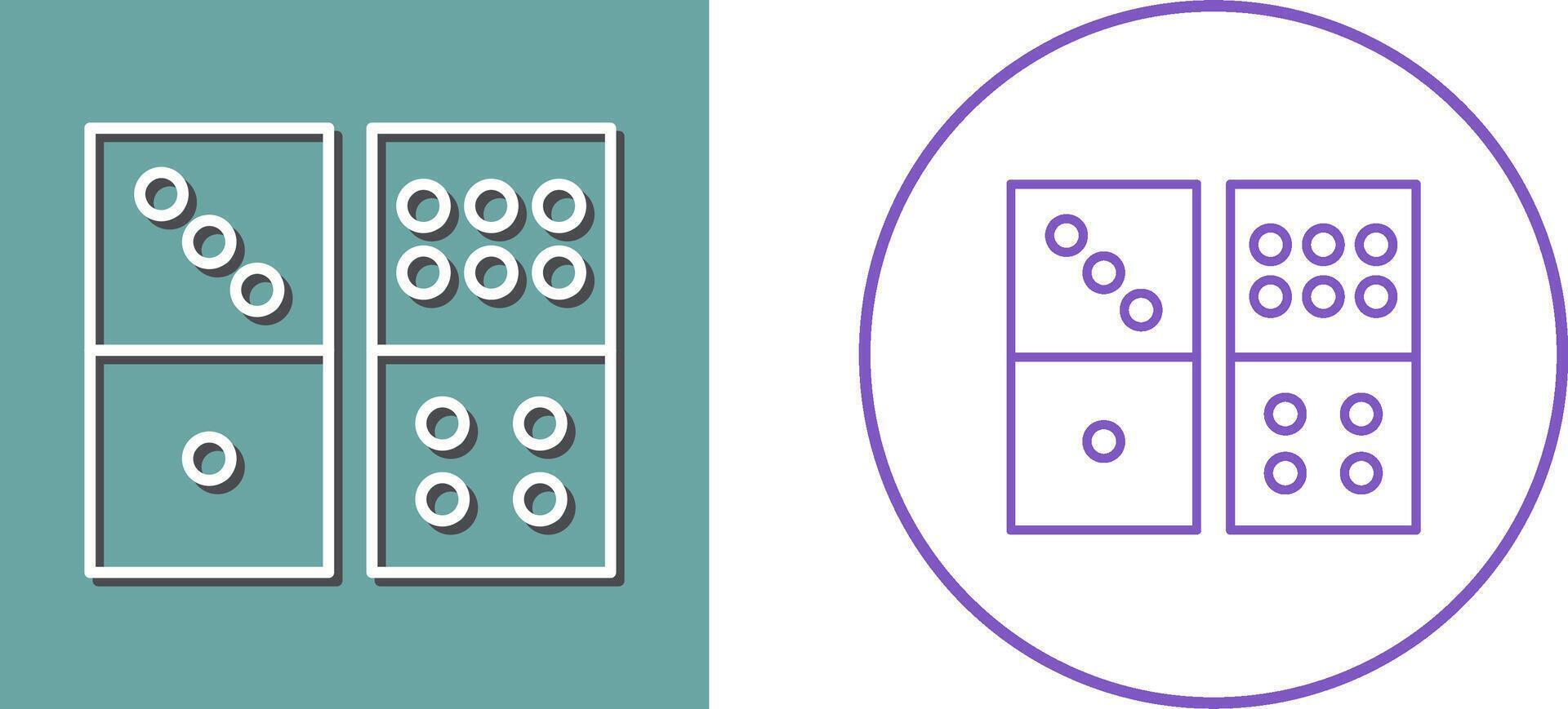 Domino Game Icon Design vector